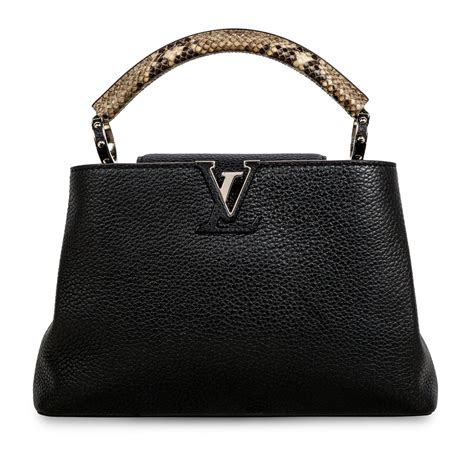 louis vuitton capucine bb black|louis vuitton capucines bb python.